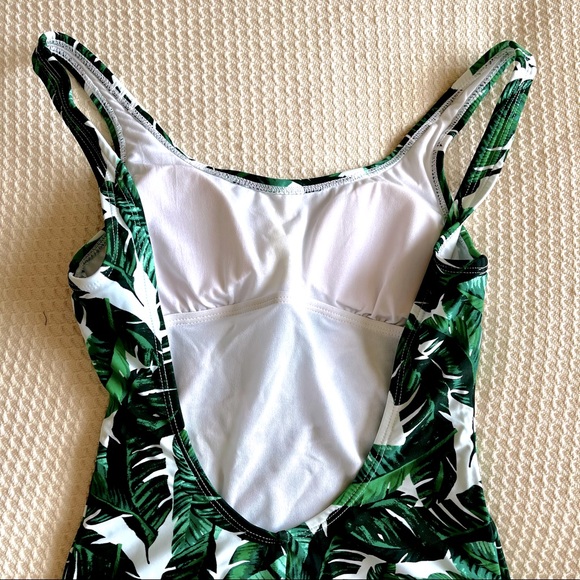Design Lab Palm Print One-Piece Swimsuit Small - Picture 5 of 7